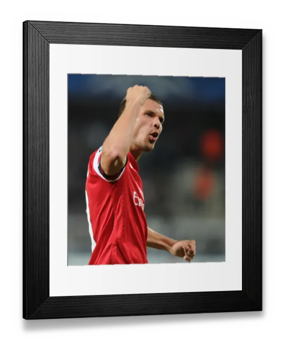 Framed Print : Lukas Podolski Scores First Arsenal Goal in UEFA Champions League Win against Montpellier (September 2012) Framed Print : Lukas Podolski Scores First Arsenal Goal in UEFA Champions League Win against Montpellier (September 2012)