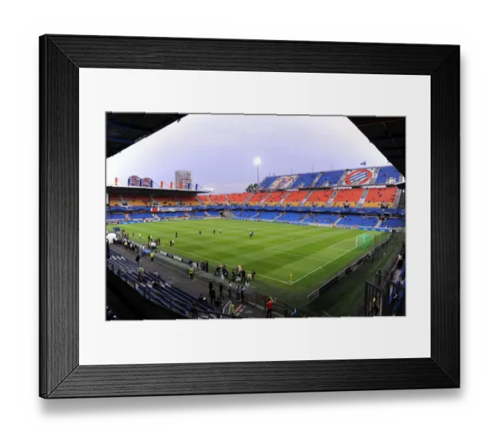 Framed Print : Stade de la Mosson: Montpellier v Arsenal, UEFA Champions League 2012-13
