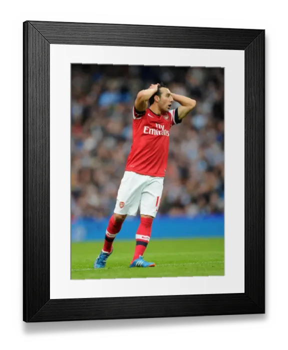 Framed Print : Santi Cazorla (Arsenal). Manchester City 1: 1 Arsenal. Barclays Premier League