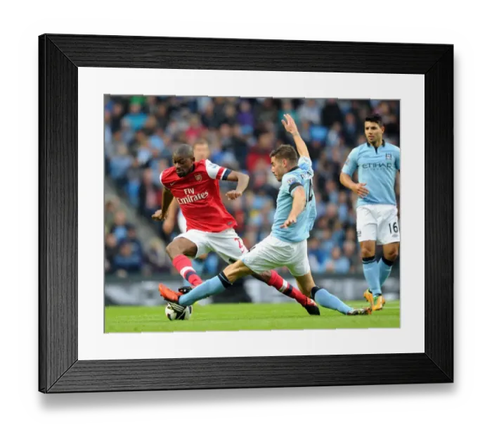 Framed Print : Manchester City vs Arsenal: Abou Diaby vs Javi Garcia - 1:1 Stalemate in the Premier League