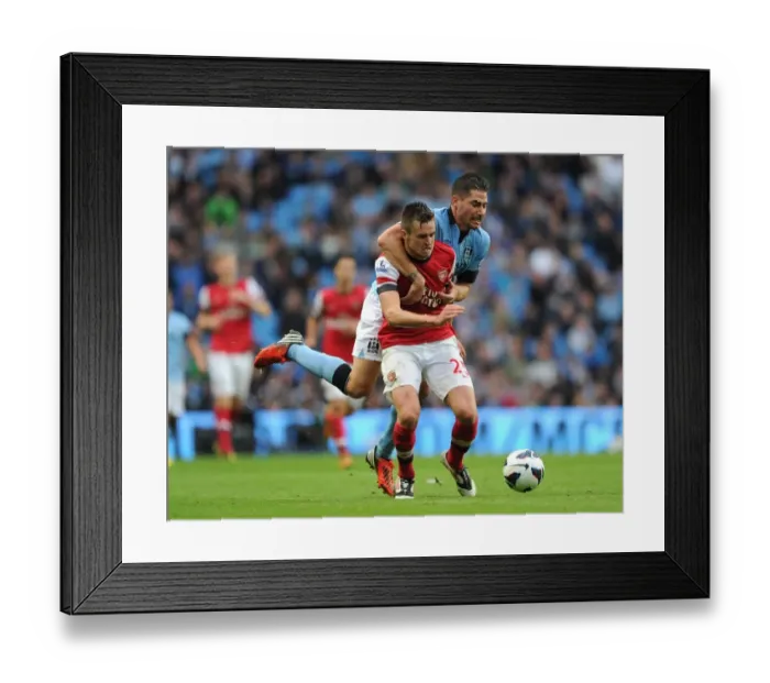 Framed Print : Jenkinson vs Garcia: A Draw at the Etihad - Manchester City vs Arsenal, Premier League