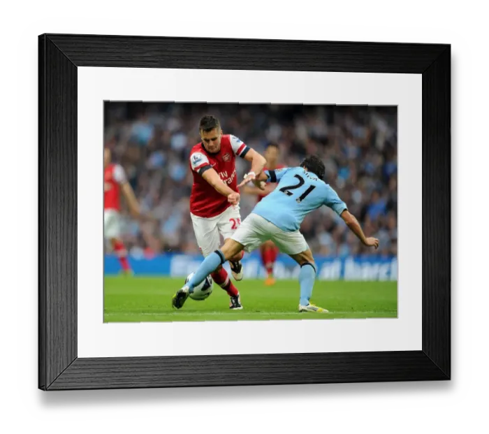 Framed Print : Jenkinson vs Silva: A Titanic Battle - Manchester City vs Arsenal, Etihad Stadium, 23 / 9 / 12 Framed Print : Jenkinson vs Silva: A Titanic Battle - Manchester City vs Arsenal, Etihad Stadium, 23 / 9 / 12