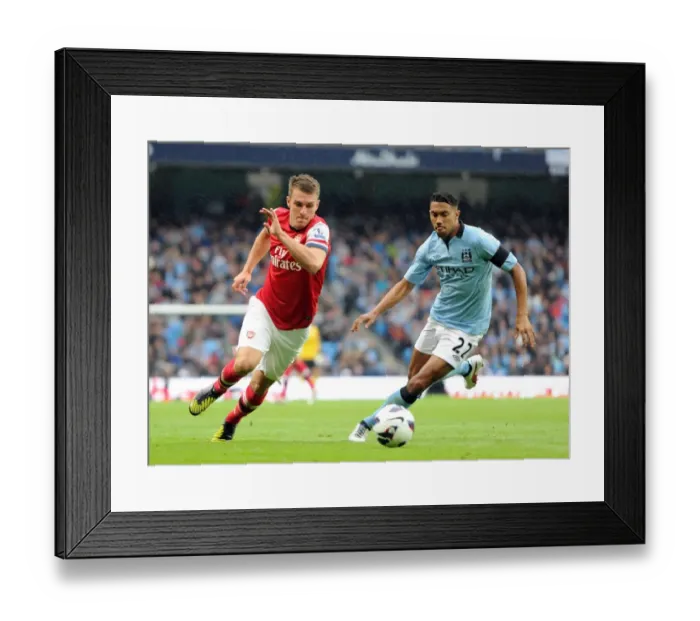 Framed Print : Intense Rivalry: Ramsey vs. Clichy - Manchester City vs. Arsenal (1:1) Framed Print : Intense Rivalry: Ramsey vs. Clichy - Manchester City vs. Arsenal (1:1)