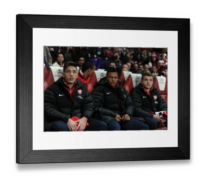 Framed Print : Arsenal Triple Threat: Bellerin, Gnabry, Eisfeld Prepare for Coventry City Showdown (Capital One Cup 2012-13) Framed Print : Arsenal Triple Threat: Bellerin, Gnabry, Eisfeld Prepare for Coventry City Showdown (Capital One Cup 2012-13)