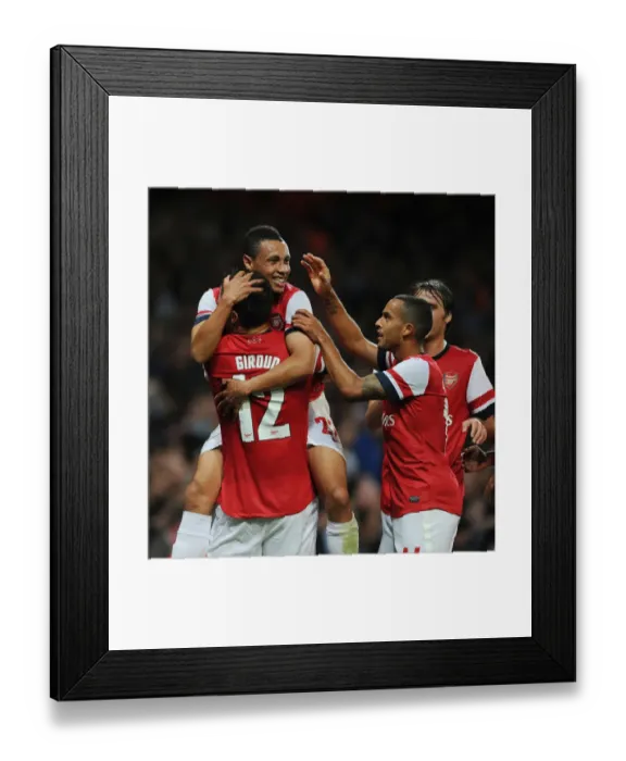 Framed Print : Arsenal's Olivier Giroud Scores in Capital One Cup Victory over Coventry City