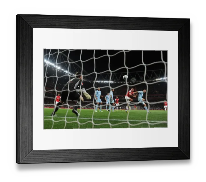 Framed Print : Ignasi Miquel Scores Arsenal's Fifth Goal Against Coventry in Capital One Cup