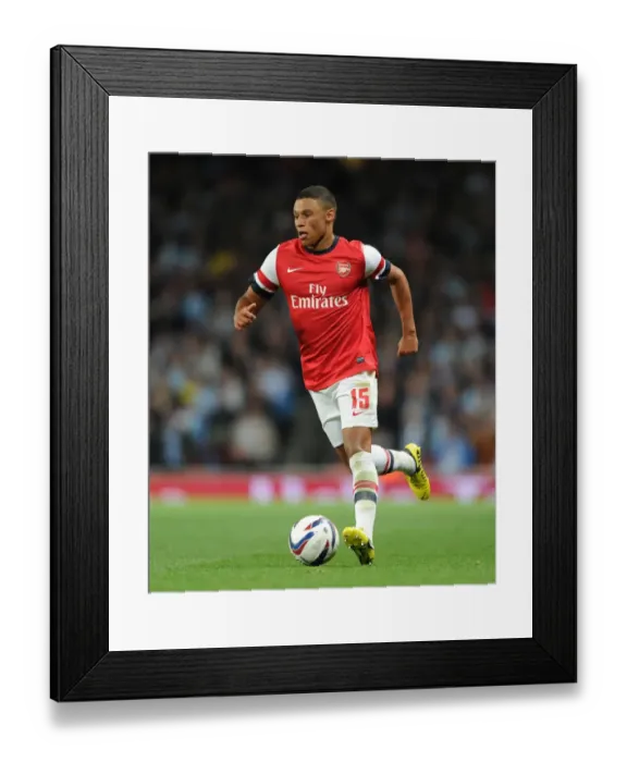 Framed Print : Alex Oxlade-Chamberlain in Action for Arsenal against Coventry City - Capital One Cup 2012-13