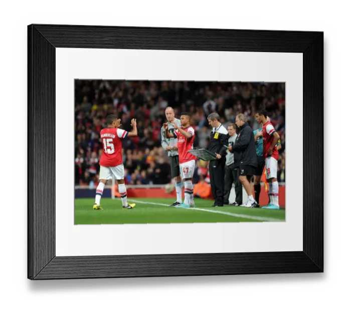 Framed Print : Arsenal: Oxlade-Chamberlain Exits, Gnabry Enters - Arsenal v Coventry City, Capital One Cup 2012-13