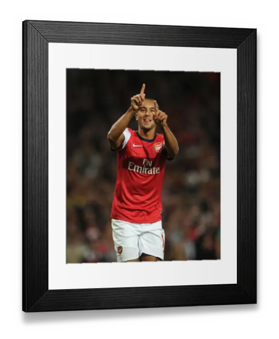Framed Print : Theo Walcott's First Goal for Arsenal: Arsenal v Coventry City, Capital One Cup 2012-13
