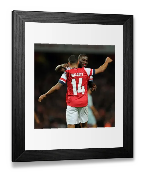 Framed Print : Theo Walcott's Brace: Arsenal's Victory over Coventry City in Capital One Cup (2012-13)