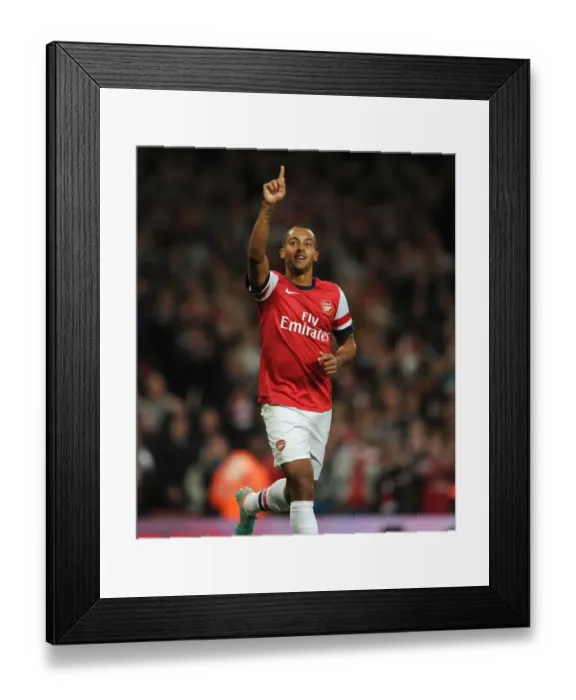 Framed Print : Theo Walcott's Historic Debut Goal: Arsenal vs. Coventry City, Capital One Cup 2012-13