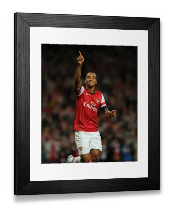 Framed Print : Theo Walcott's First Goal: Arsenal vs Coventry City, Capital One Cup 2012-13