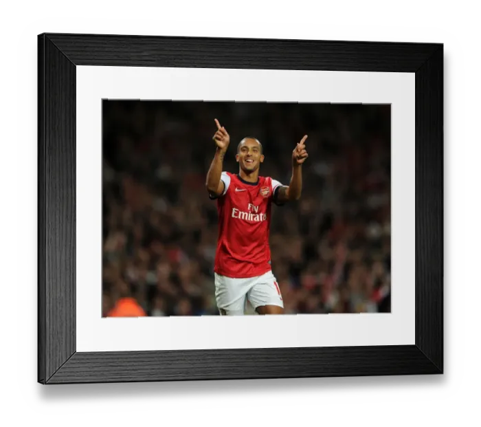 Framed Print : Theo Walcott's Historic Debut Goal: Arsenal vs. Coventry City, Capital One Cup 2012-13