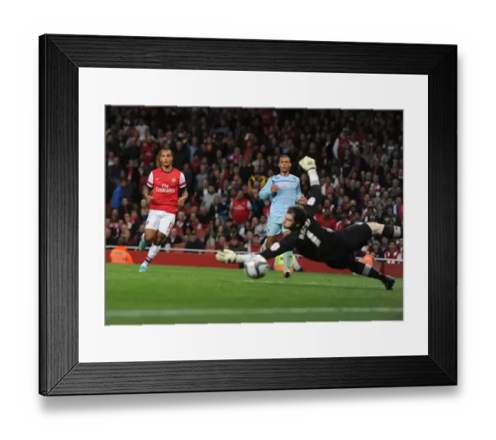 Framed Print : Theo Walcott's Brace: Arsenal Thrash Coventry City in Capital One Cup Framed Print : Theo Walcott's Brace: Arsenal Thrash Coventry City in Capital One Cup