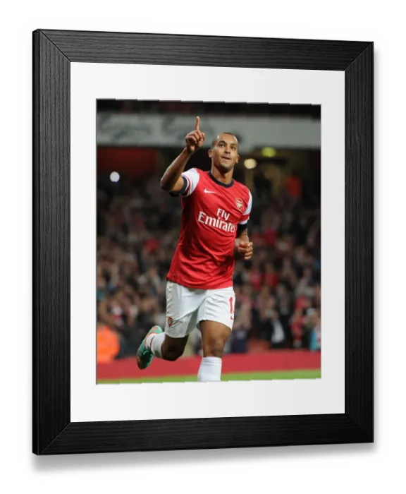 Framed Print : Theo Walcott's Historic Debut Goal: Arsenal vs. Coventry City, Capital One Cup 2012-13
