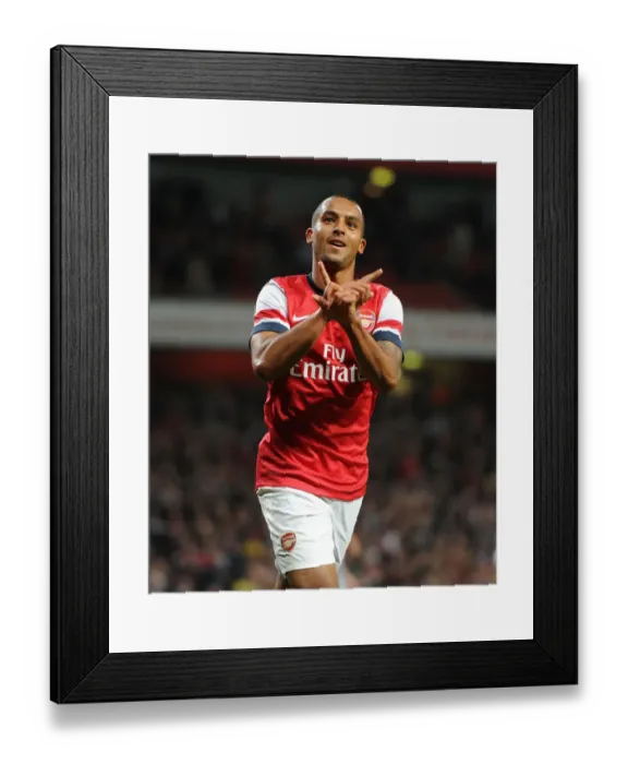 Framed Print : Theo Walcott's Historic Debut Goal: Arsenal vs. Coventry City, Capital One Cup 2012-13