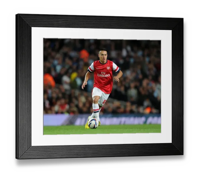 Framed Print : Nico Yennaris: Arsenal's Rising Star in Action against Coventry City, Capital One Cup 2012-13