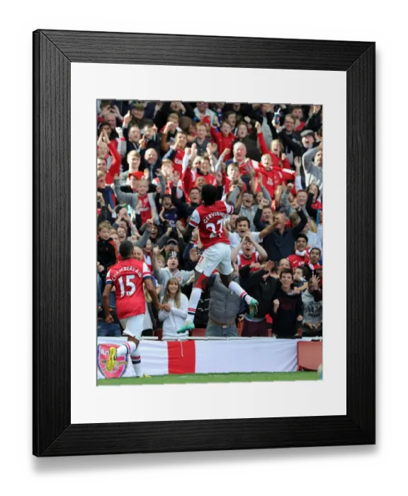 Framed Print : Gervinho's Goal: Arsenal vs. Chelsea, Premier League 2012-13