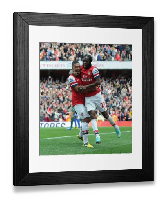 Framed Print : Arsenal: Gervinho and Oxlade-Chamberlain's Unforgettable Goal Celebration vs. Chelsea (2012-13) Framed Print : Arsenal: Gervinho and Oxlade-Chamberlain's Unforgettable Goal Celebration vs. Chelsea (2012-13)