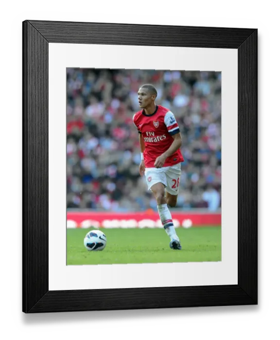 Framed Print : Kieran Gibbs in Action: Arsenal vs Chelsea, 2012-13 Premier League