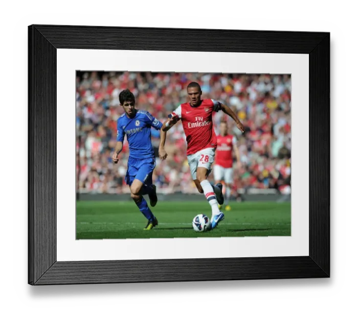 Framed Print : Clash of Talents: Gibbs vs. Oscar (2012-13) - Arsenal vs. Chelsea Framed Print : Clash of Talents: Gibbs vs. Oscar (2012-13) - Arsenal vs. Chelsea