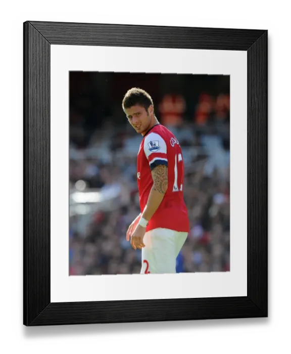 Framed Print : Arsenal vs Chelsea: Olivier Giroud in Action, Premier League 2012-13 Framed Print : Arsenal vs Chelsea: Olivier Giroud in Action, Premier League 2012-13