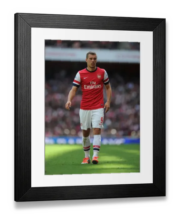 Framed Print : Arsenal's Lukas Podolski in Action Against Chelsea (2012-13) Framed Print : Arsenal's Lukas Podolski in Action Against Chelsea (2012-13)