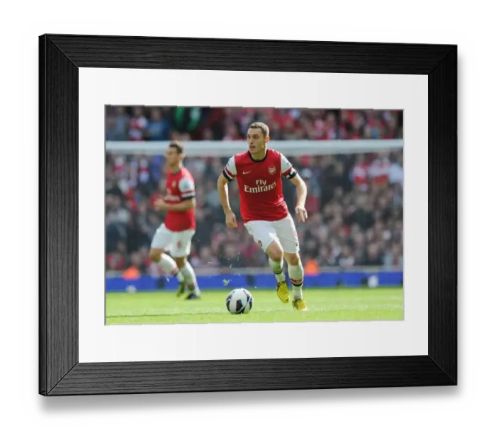 Framed Print : Thomas Vermaelen in Action: Arsenal vs Chelsea, Premier League 2012-13