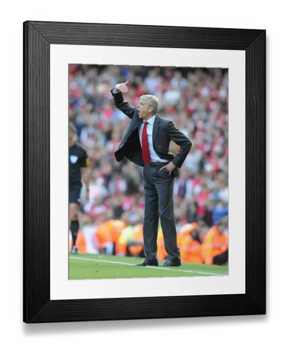 Framed Print : Arsene Wenger Leads Arsenal Against Chelsea in Premier League Showdown (2012-13)