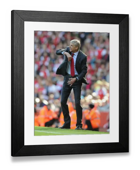 Framed Print : Arsene Wenger Leads Arsenal Against Chelsea in Premier League Showdown (2012-13)