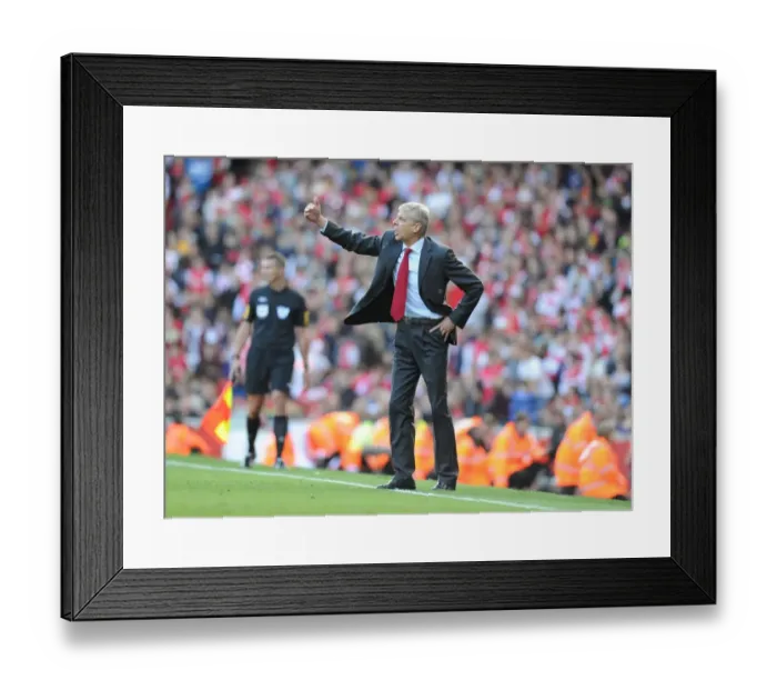 Framed Print : Arsene Wenger Leads Arsenal Against Chelsea in the Premier League, 2012