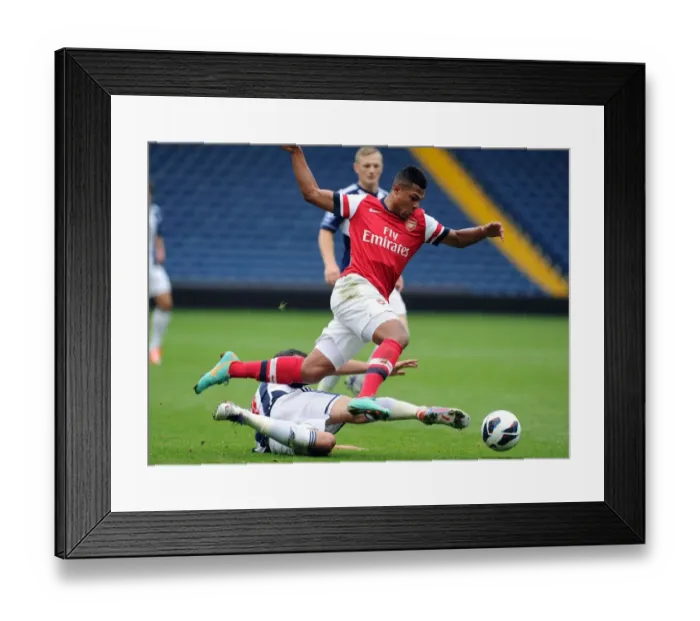 Framed Print : Serge Gnabry vs. George Thorne: Clash in the Barclays Under-21 League Framed Print : Serge Gnabry vs. George Thorne: Clash in the Barclays Under-21 League