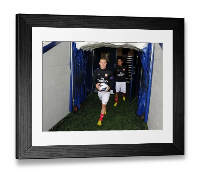 Framed Print : Jack Wilshere and Nico Yennaris (Arsenal). West Bromwich Albion U21 1: 0 Arsenal U21