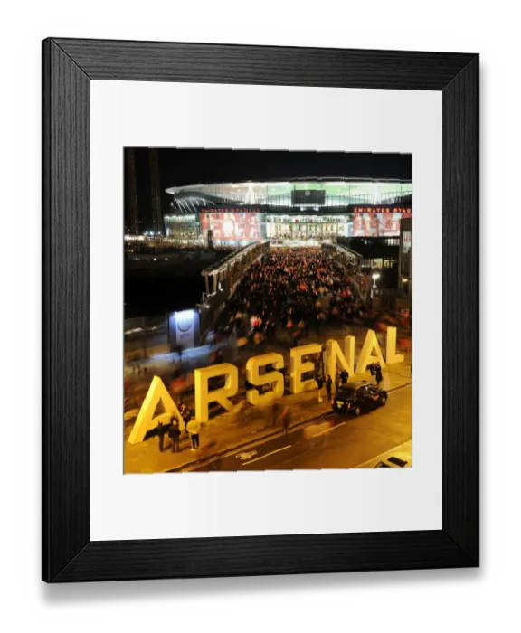 Framed Print : Arsenal vs Olympiacos: Fans Depart Emirates Stadium after UCL Clash (2012-13) Framed Print : Arsenal vs Olympiacos: Fans Depart Emirates Stadium after UCL Clash (2012-13)