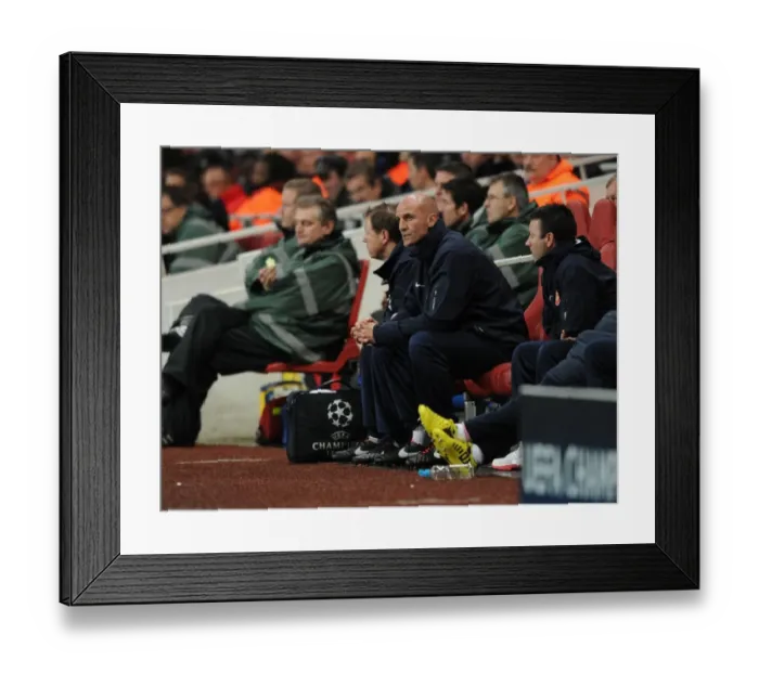 Framed Print : Steve Bould: Arsenal Assistant Manager, Arsenal vs Olympiacos, UEFA Champions League (2012)