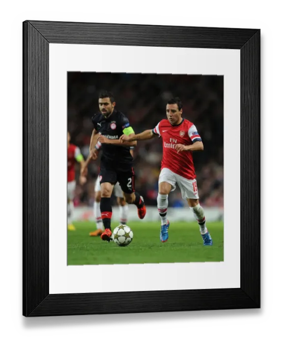 Framed Print : Santi Cazorla's Masterclass: Outsmarting Giannis Maniatis in Arsenal's UEFA Champions League Victory, 2012