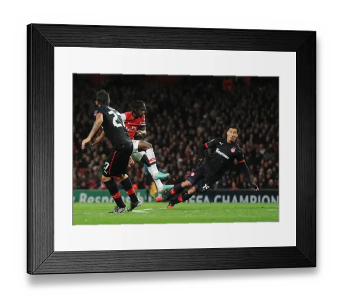 Framed Print : Gervinho Scores First Arsenal Goal Against Olympiacos in 2012-13 Champions League