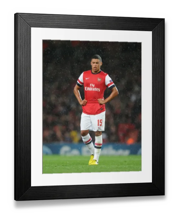 Framed Print : Alex Oxlade-Chamberlain in Action for Arsenal against Olympiacos, UEFA Champions League 2012-13