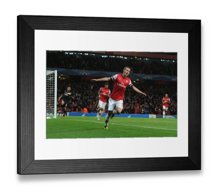 Framed Print : Aaron Ramsey's Hat-Trick: Arsenal FC vs Olympiacos FC, UEFA Champions League 2012 Framed Print : Aaron Ramsey's Hat-Trick: Arsenal FC vs Olympiacos FC, UEFA Champions League 2012