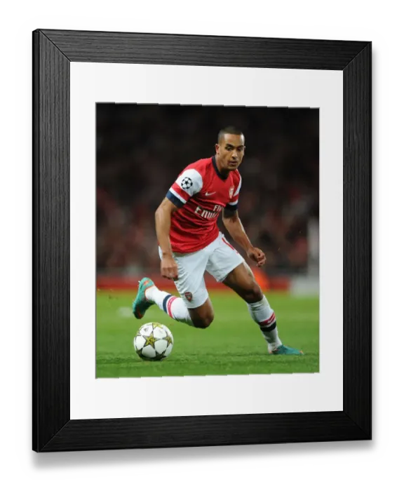 Framed Print : Theo Walcott's Strike Secures Arsenal's 3-1 Victory Over Olympiacos in UEFA Champions League (10 / 3 / 12)