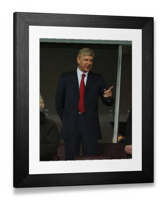 Framed Print : Arsene Wenger: Arsenal Manager, UEFA Champions League 2012 - Arsenal vs Olympiacos