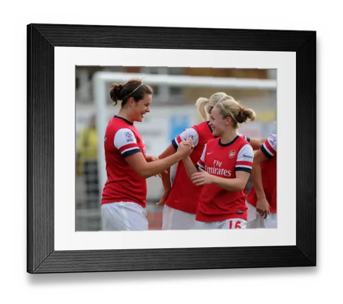 Framed Print : Arsenal Ladies Shock Barcelona: Beattie and Little Score in Champions League Clash Framed Print : Arsenal Ladies Shock Barcelona: Beattie and Little Score in Champions League Clash
