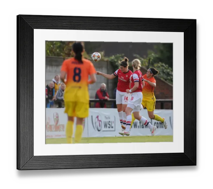 Framed Print : Jennifer Beattie's Brace: Arsenal Ladies Stun Barcelona in UEFA Women's Champions League