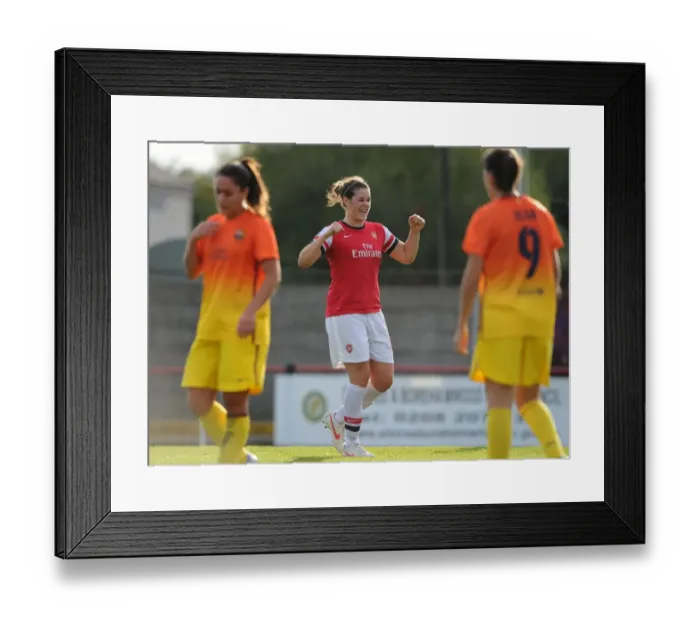 Framed Print : Jennifer Beattie's Hat-Trick: Arsenal Ladies FC Triumph Over Barcelona in UEFA Women's Champions League (2012) Framed Print : Jennifer Beattie's Hat-Trick: Arsenal Ladies FC Triumph Over Barcelona in UEFA Women's Champions League (2012)