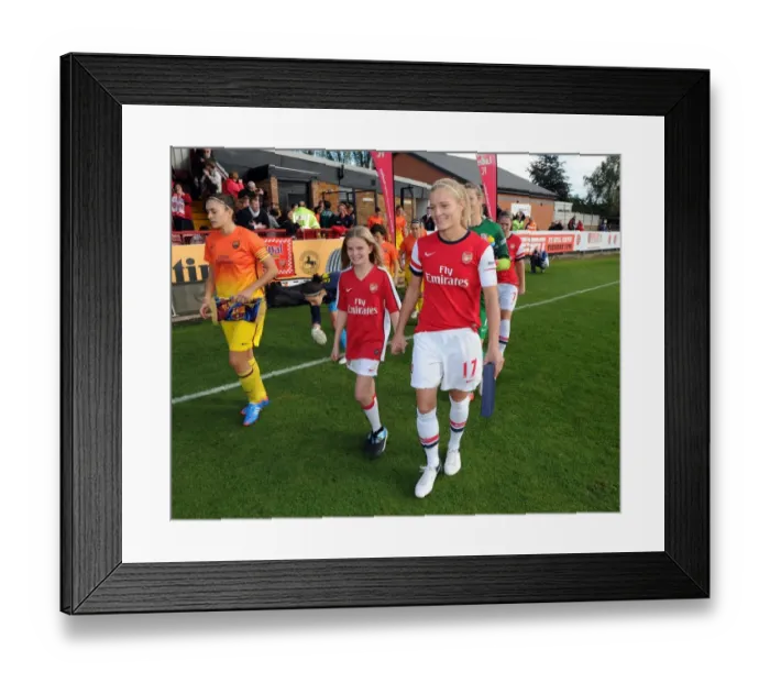Framed Print : Katie Chapman Leads Arsenal Ladies in UEFA Women's Champions League Showdown Against Barcelona