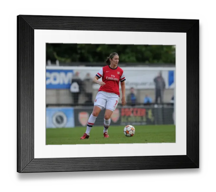 Framed Print : Ciara Grant in Action: Arsenal Ladies vs. Barcelona, UEFA Women's Champions League 2012-13