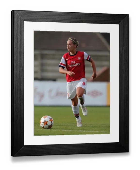 Framed Print : Jordan Nobbs in Action: Arsenal Ladies vs. Barcelona - UEFA Women's Champions League (2012)
