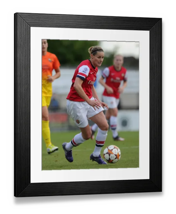 Framed Print : Kelly Smith in Action: Arsenal Ladies vs. Barcelona, UEFA Women's Champions League 2012-13