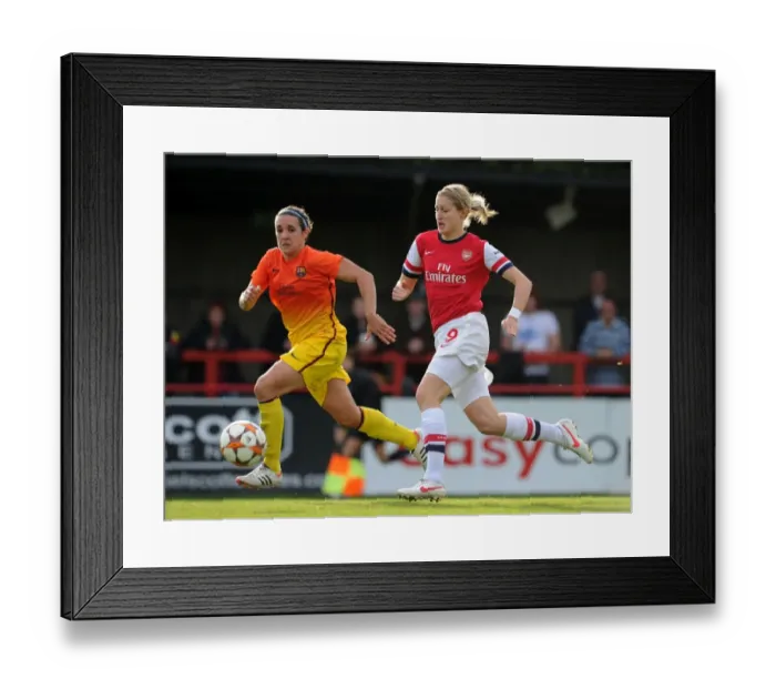 Framed Print : Arsenal Ladies vs. Barcelona: Ellen White vs. Melisa Nicolau in UEFA Women's Champions League Clash Framed Print : Arsenal Ladies vs. Barcelona: Ellen White vs. Melisa Nicolau in UEFA Women's Champions League Clash