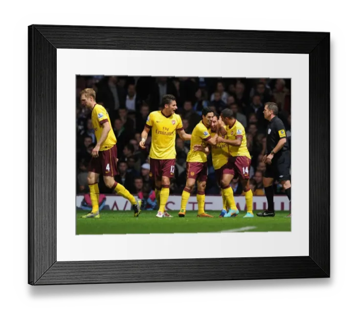 Framed Print : Santi Cazorla's Hat-Trick: Arsenal's Thrilling Victory Over West Ham United (2012-13)